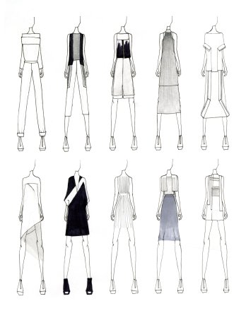 Эскизы одежды дизайнеров