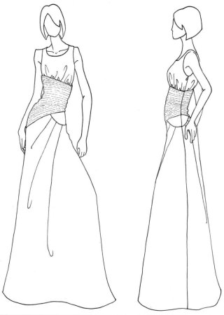 Фасоны платьев для рисования