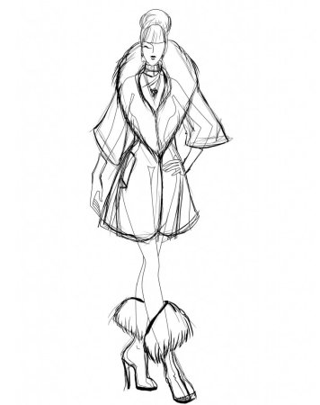 Красивая одежда карандашом
