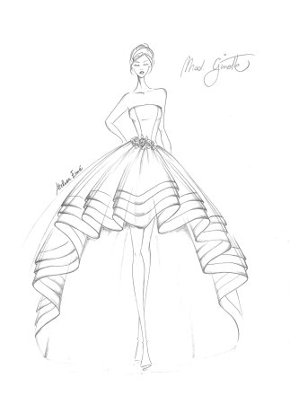 Платья для срисовки карандашом