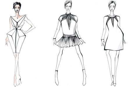 Наброски платьев карандашом для начинающих