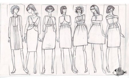 Раскраска одежда модная