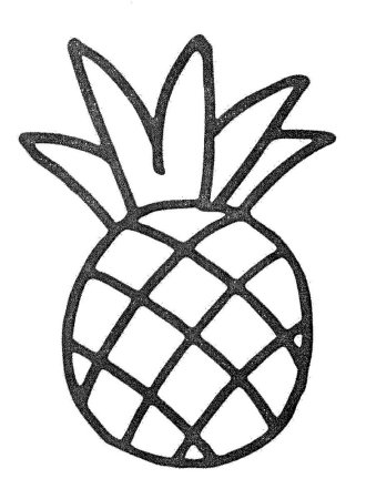 Ананас раскраска