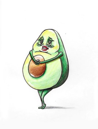 Скетчи легкие маркерами авокадо