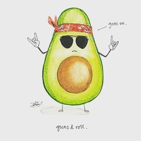 Рисунки лёгкие маленькие авокадо