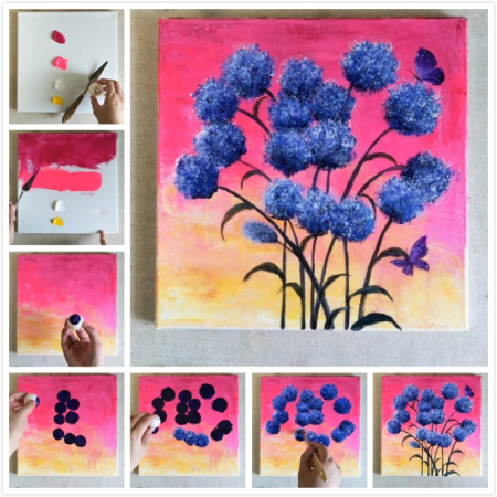 Картина акриловыми красками пошагово