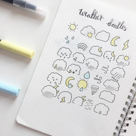 Буллет джорнал Doodles