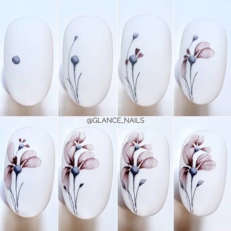 Акварель на ногтях для начинающих