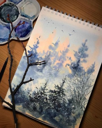 Новогодние открытки маркерами