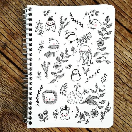 Зимние скетчи маркерами