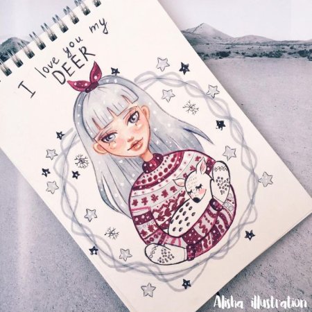 Лёгкие рисунки для скретчбука