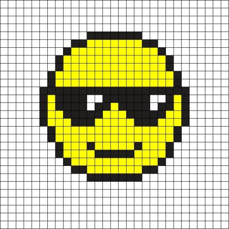 Рисование по клеткам смайлики