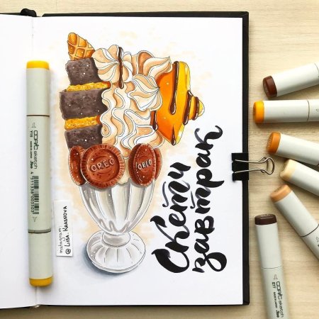 Скетчи маркерами для начинающих