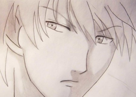 Рисунки карандашом аниме озорной поцелуй