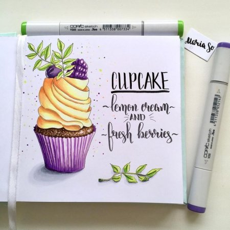 Пицца скетч маркерами