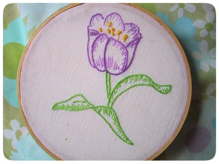 Вышивка стебельчатым швом