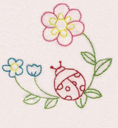 Рисунок для вышивки стебельчатым швом для детей