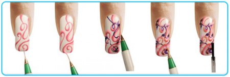 Рисунки на ногтях акриловыми красками для начинающих