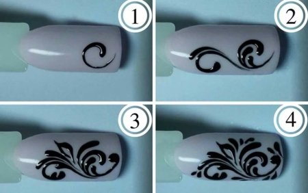 Рисунки иголкой на ногтях гелем для начинающих