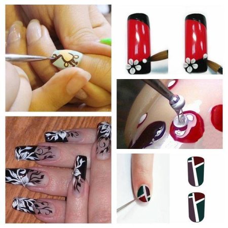 Несложные рисунки на ногтях пошагово