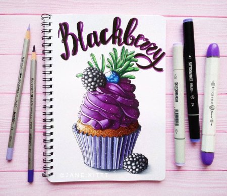 Рисунки в скетчбук маркерами для скетчинга