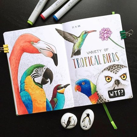 Рисунки для скетчбука маркерами