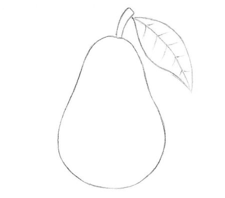Груша карандашом