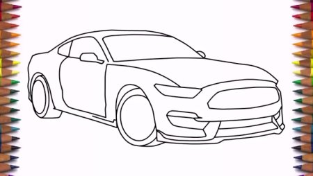 Поэтапный рисунок автомобиля