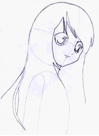 Этапы рисования девочки