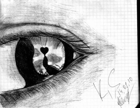 Рисунки ручкой в тетради простые грустные