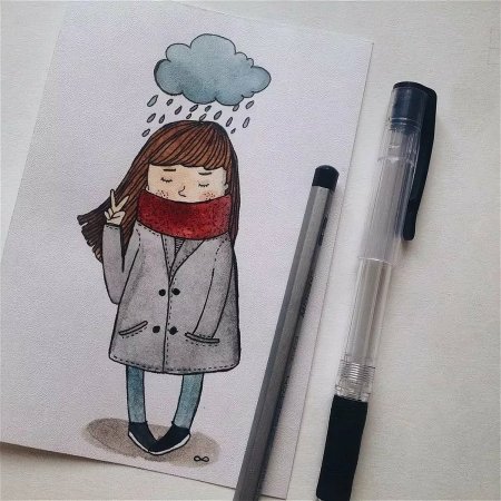 Рисунки для скетчбука лёгкие девочки