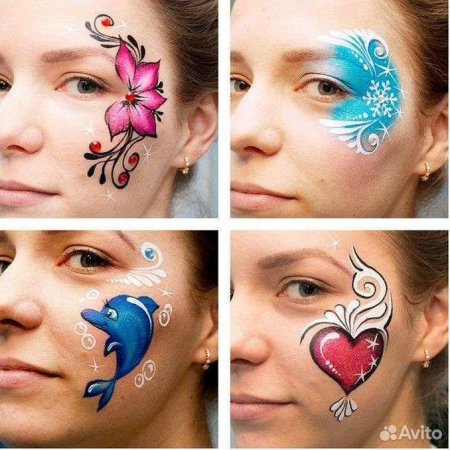 Трафареты для лица аквагрим