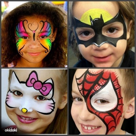 Легкий аквагрим на щеке