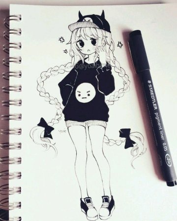 Блокнот в стиле аниме