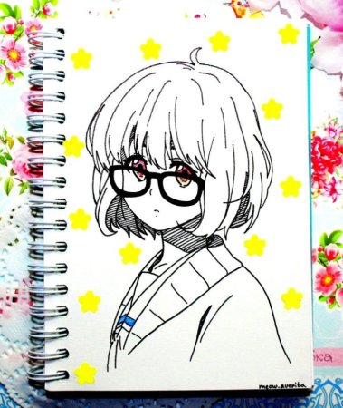 Аниме рисование ручкой