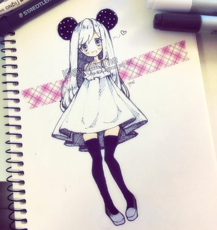 Рисунки в скетчбук маркерами