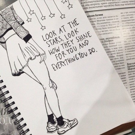 Причёски в скетчбук