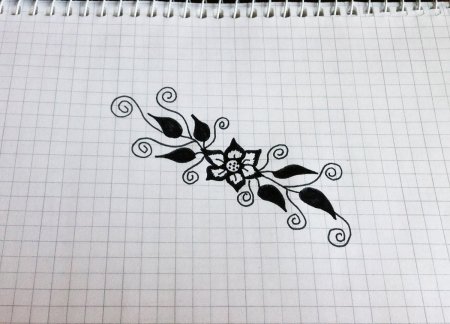 Рисунки чёрным фломастером