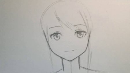 Рисовка головы аниме