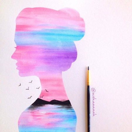 Лёгкие рисунки акворелью