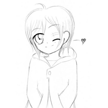 Рисунки для срисовки аниме легко