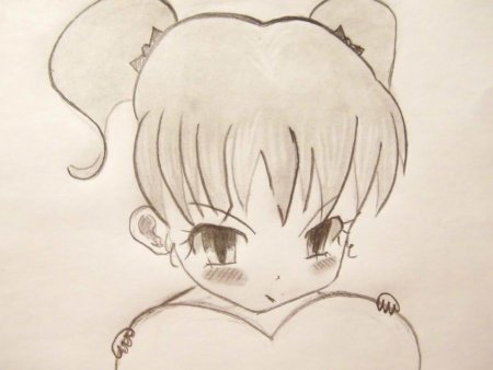 Рисунки аниме девушек карандашом