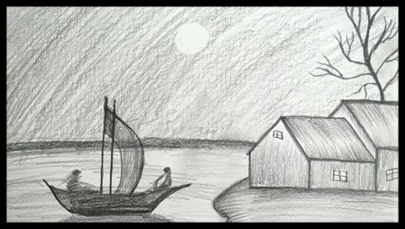 Графический пейзаж легкий