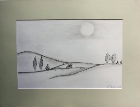 Пейзаж в графике карандашом легко