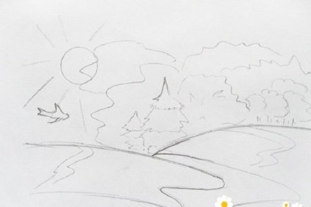 Пейзажи для срисовывания карандашом