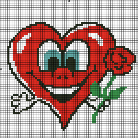 Вышивка крестиком сердечко