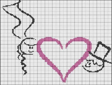 Вышивка крестиком сердце