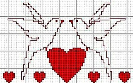 Схема для вышивания крестиком сердечко