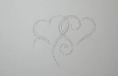 Рисунки карандашом для начинающих красивые сердечки
