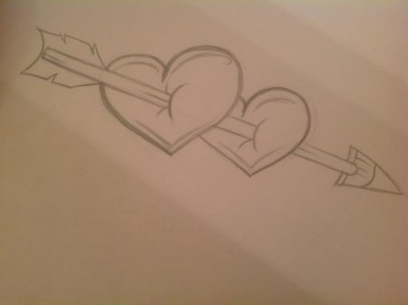 Сердечко карандашом